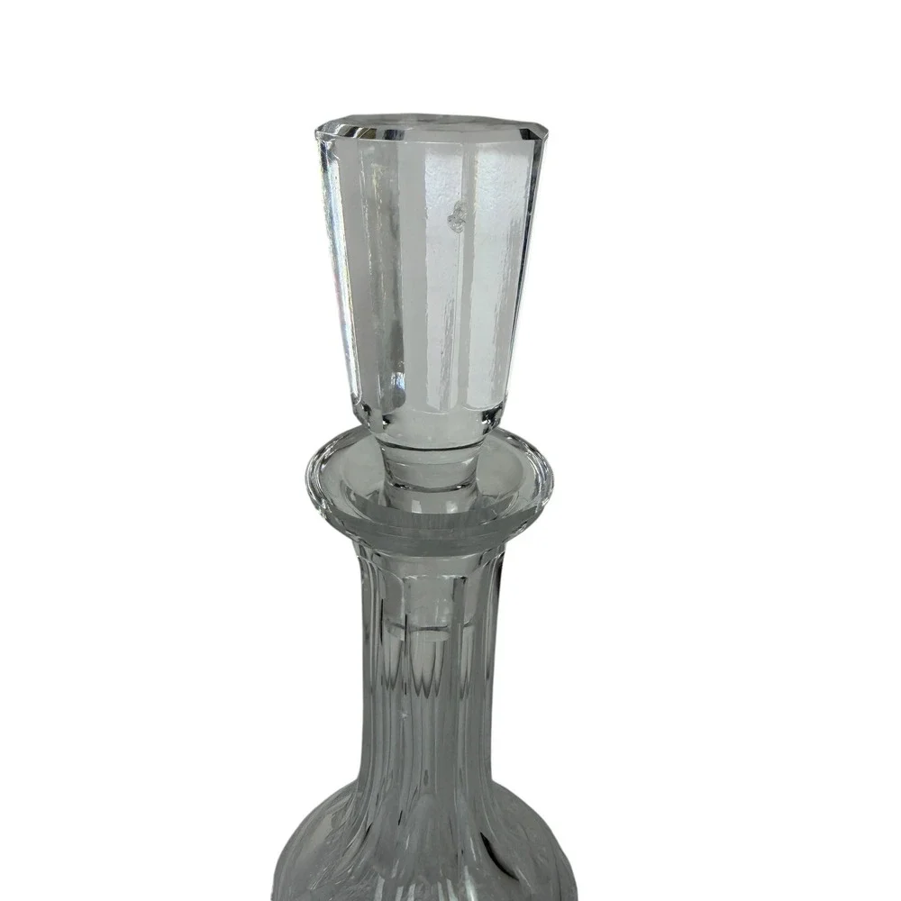 Waterford Lismore Crystal Decanter with Stopper Clear Cut Glass 12 Inch Irish